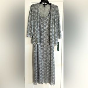 Silver R&M Richards Dress w/ Sweater Size 14